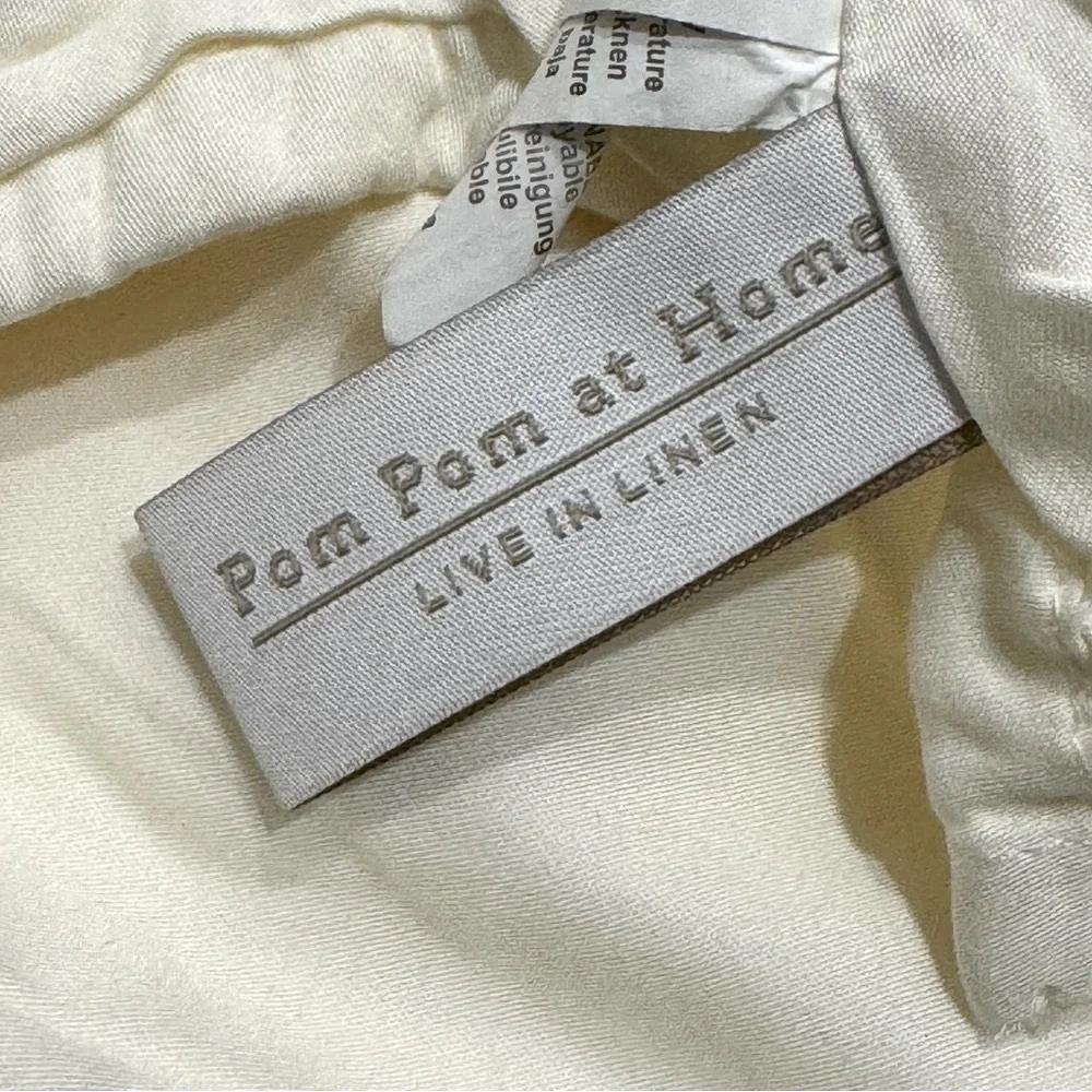 Pom Pom at Home King Ivory Parker Rayon King Flat Sheet